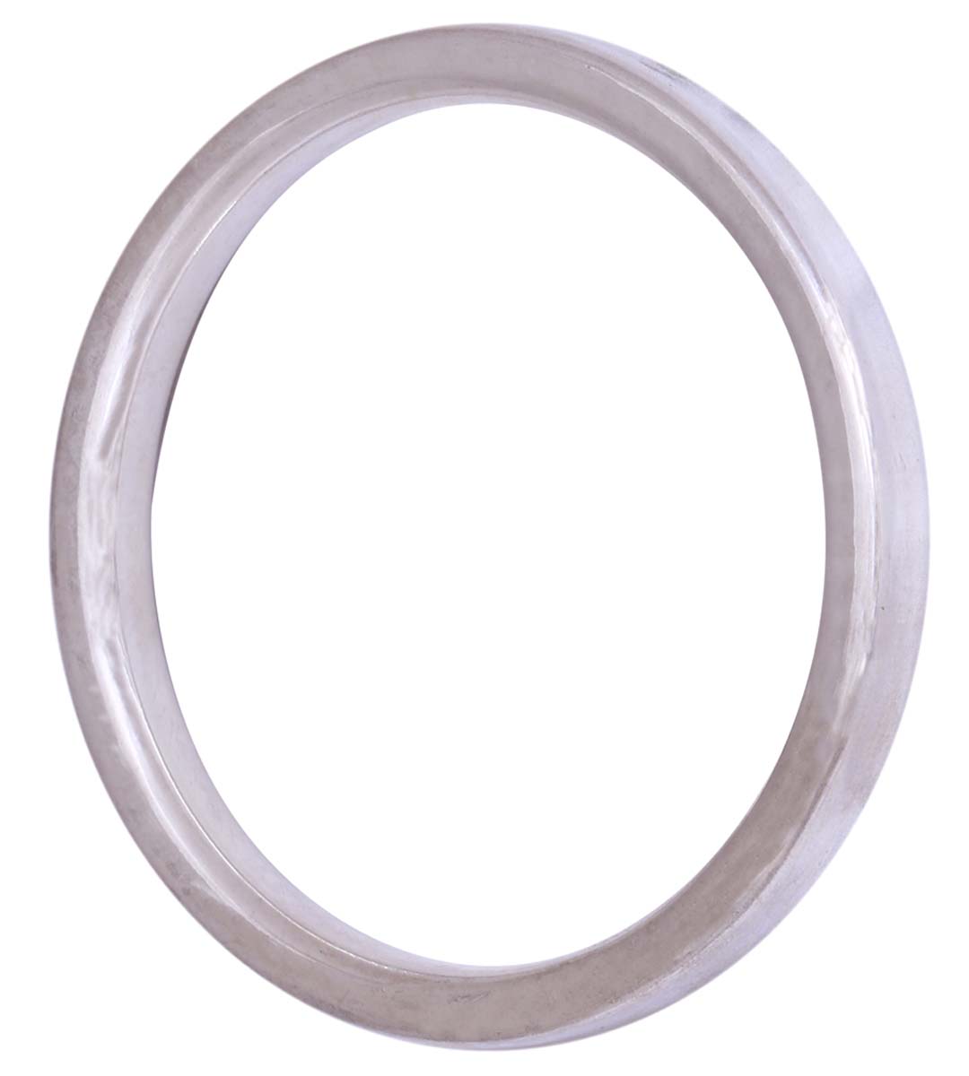Source Round Metal Bangle in Bulk - Wholesale Handmade Round Metal Bangle in Steel Color Flattened on the Outer Side - Women Fashion Jewelry & Accessories